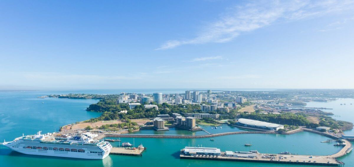 Aerial shot of Darwin for HelpingMinds<sup>®</sup> expanding into the Northern Territory