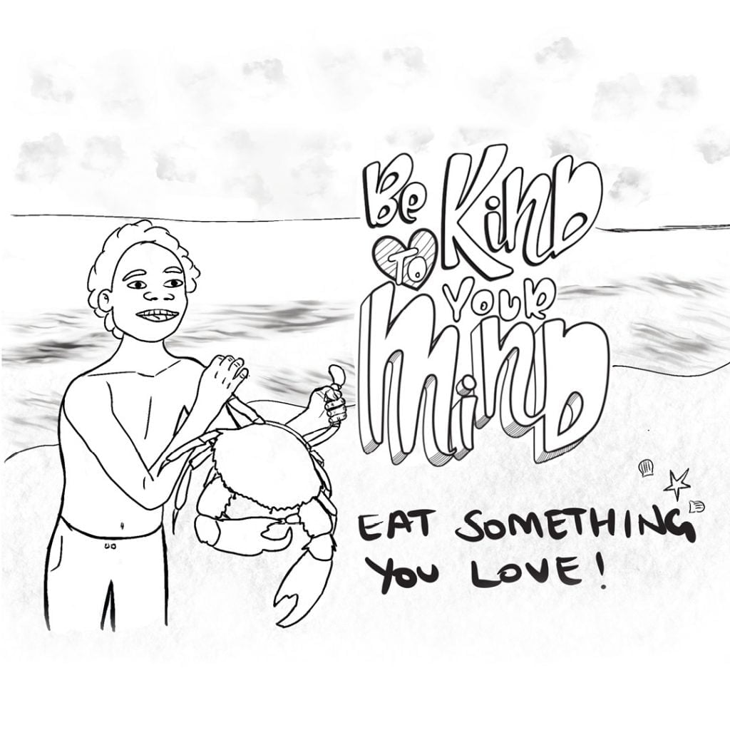 Be Kind to Your Mind colouring-in page for HelpingMinds<sup>®</sup> competition